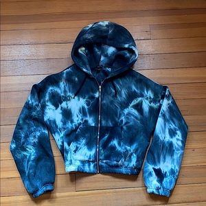 Black and white tie dye jacket